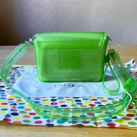 💚 COACH GREEN JELLY TABBY 💚 NWT - Picture 9 of 15